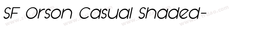 SF Orson Casual Shaded字体转换